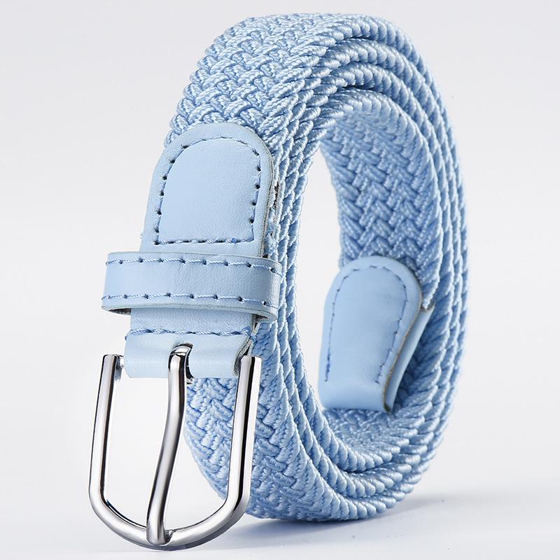 Unisex Elastic Stretch Canvas Belt - Korean Style Versatile Woven Waist Belt for Men and Women