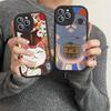 Coque de téléphone en cuir ANIME D-Dandadan T-turbo Baba Mamie Pour IPhone 16 15 14 13 12 11 Pro Max Plus