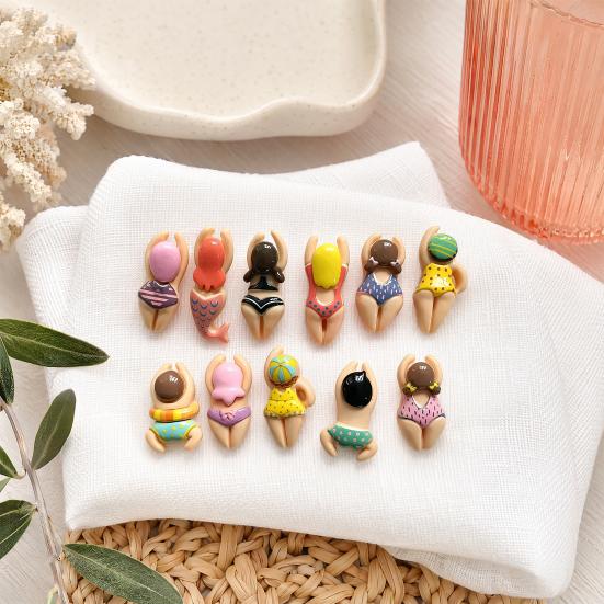 Schwimm-Athlet Magnet 6/11 Stück 3D Figur Kühlschrankmagnet Cartoon Bikini Frauen Küche Dekoration
