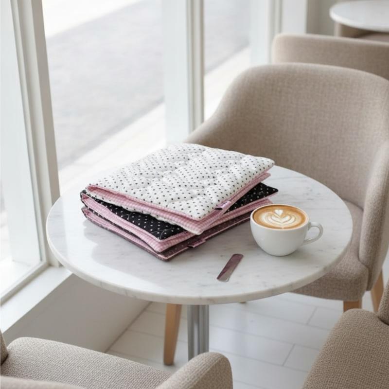 Polka Dot A5 Book Cover Quilted Cotton Cute Notebook Sleeve Polyester Protector Stationery Gift