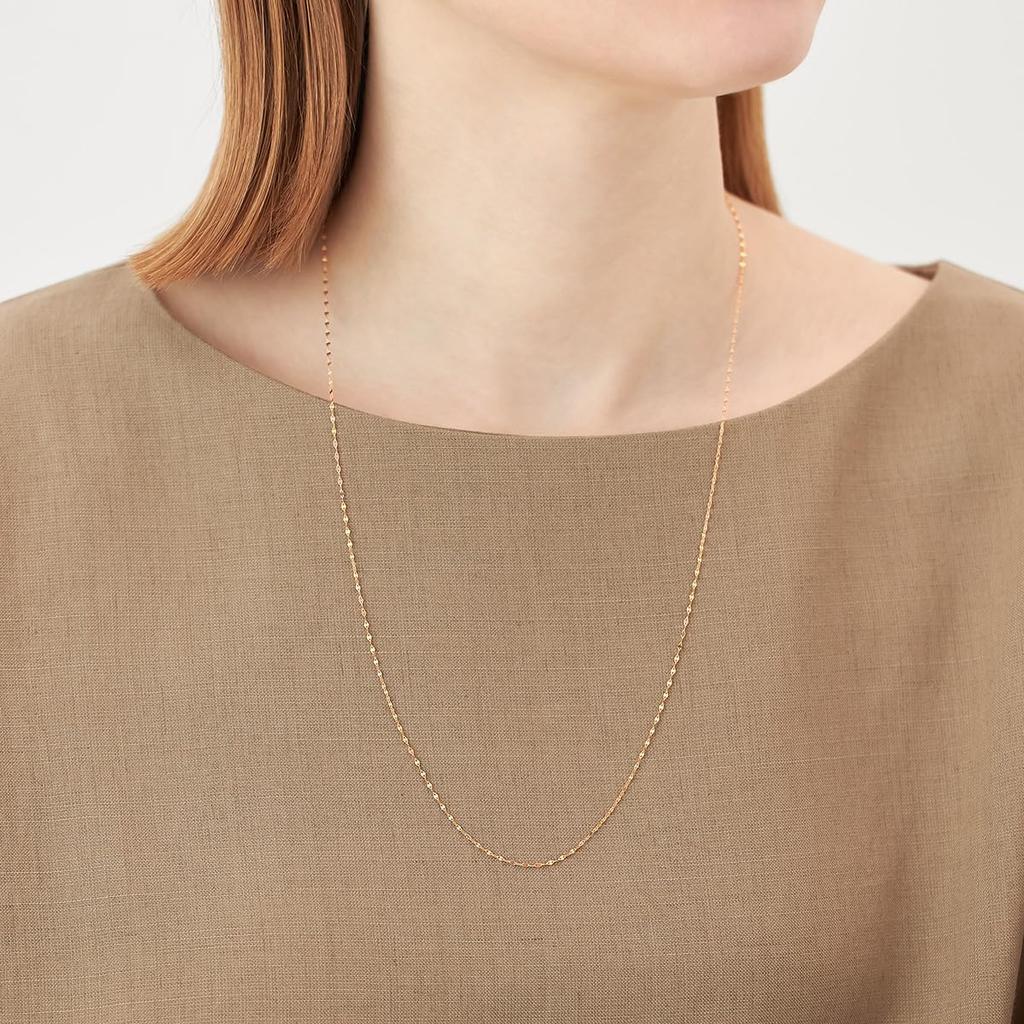 Official 10K Pink Gold Chain Birthday Gift for Includes Jewelry 112536122102 4.C Necklace, Women, Case,