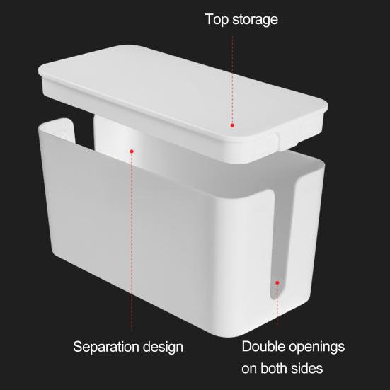 Power Strip Box Waterproof Dust-proof Wire Management Plastic Desktop Charger Socket Organizer Home Supplies