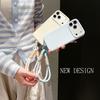 Classic Wrist Strap Phone Case Suitable For iPhone 17 Pro Max Short Strap 16 14 15 Plus Anti-Slip 12 13 11 Pro Max Case,Charm