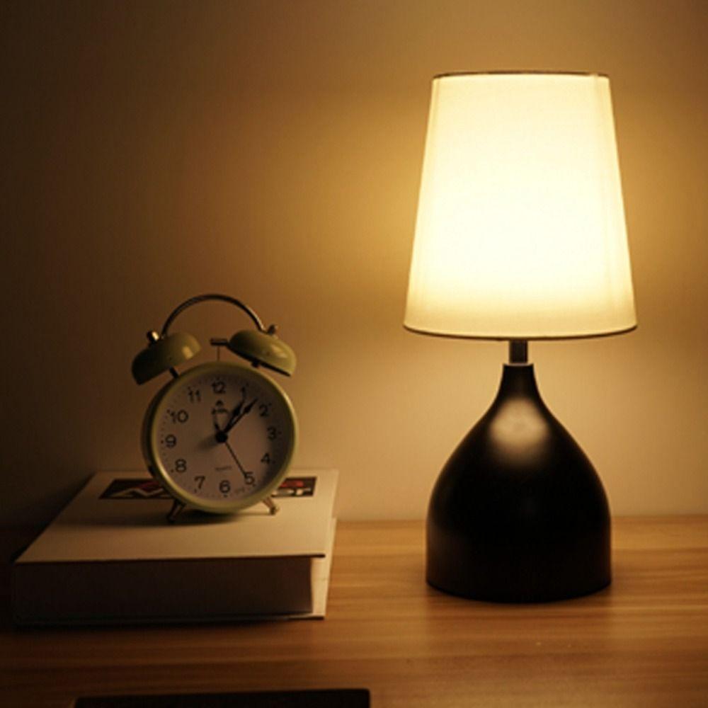 Modern Touch Control Bedside Light Iron Base Sleeping Light Durable LED Table Lamp Home