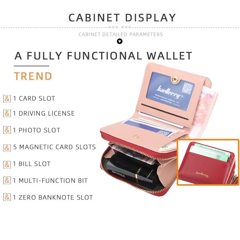 Baellerry Short Style Women Wallets Leather Tassels Coin Purse for Ladies Fashion Zipper Wallet Handbags Clutch Bag