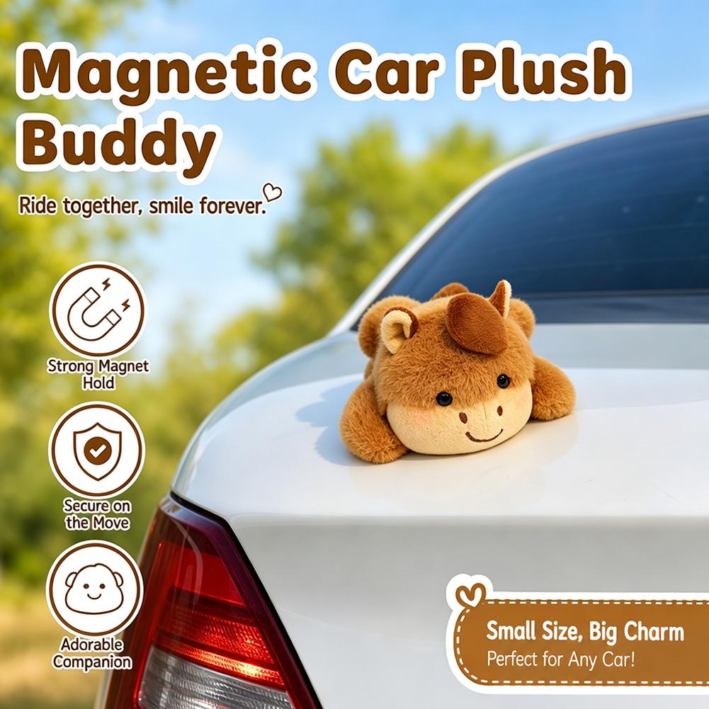 Car Mounted Magnetic Toy Car Tail Toy Cute Car Decoration Roof Decoration Car Exterior Trunk Cartoon Refrigerator Sticker
