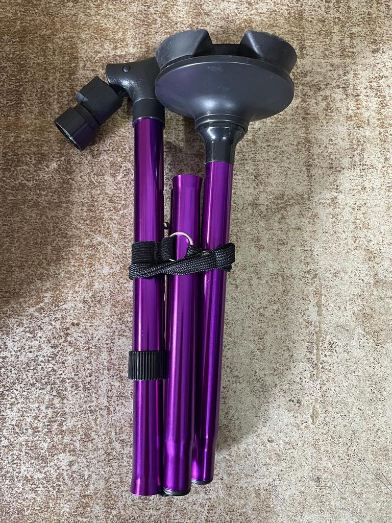 Telescopic Five-Section Folding Walking Cane for Elderly and Hiking