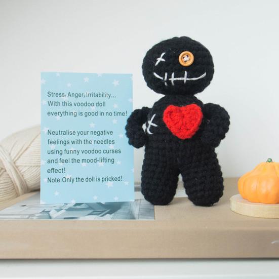 Positive Voodoo Doll Inspirational Handmade Crochet Doll Gifts Emotional Support
