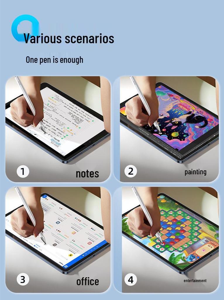 Multi-Model Capacitive Pen: Metal Texture, Pressure Sensitive, Non-Slip Matte Finish, Customizable Continuous Touch