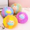 Cartoon Sausage Mouth Stress Ball Anxiety Relief Long Hairs Big Eyes Ball Fidget Toy Hand Exercise Glowing Ball Sensory Toy