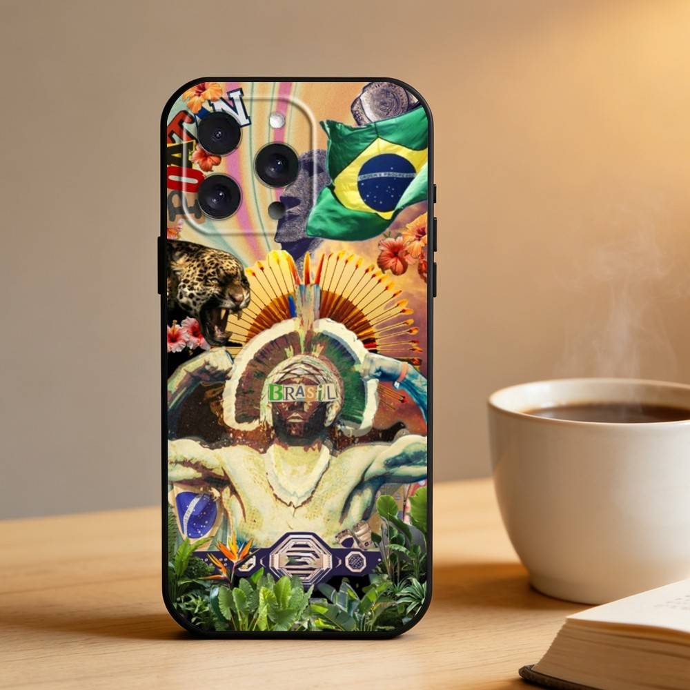 

Alex Pereira Brazilian Kickboxer Phone Case For iPhone 17 16 15 14 13 12 Max Plus Silicone Black Cover iPhone14ProMax