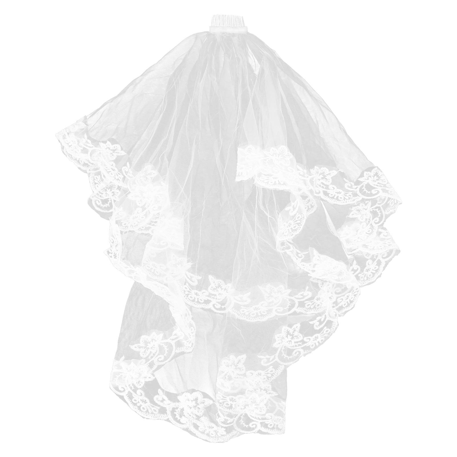 

Великолепная кружевная цветочная отделка из тюля на Хэллоуин, карнавал, женская фата для невесты, аксессуары для свадьбы, торжества, вечеринки D