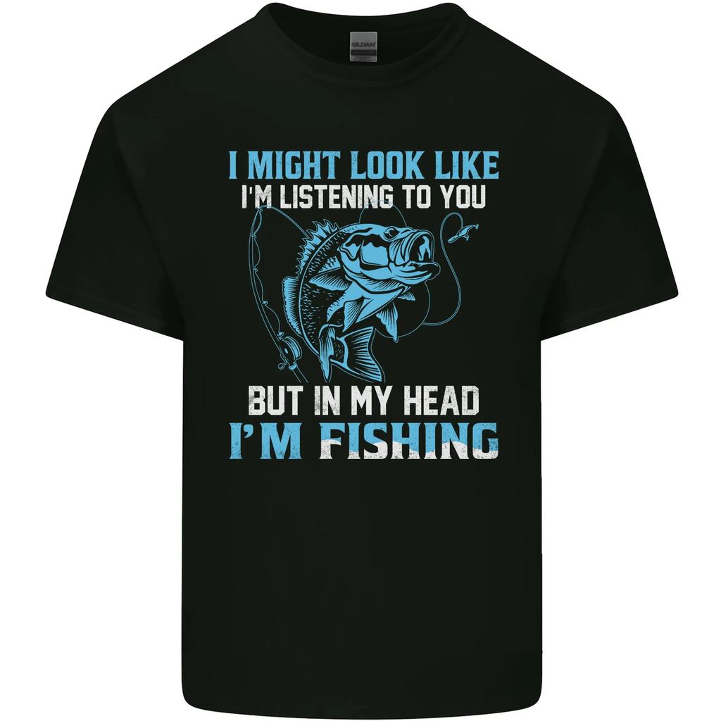 Listening To You Funny Fishing Fisherman Kids T-Shirt Childrens