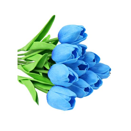 10Pcs Artificial Tulip Flower Home Office Party Realistic Fake Flower Branch Table Centerpiece Decoration Mother's Day Valentine's Day Easter Gift