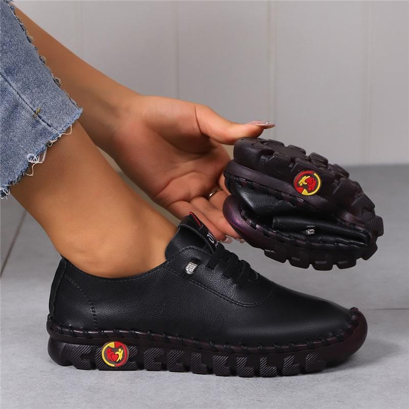 Spring Summer Breathable Mom Shoes Women Roman Style Hollow Stitching Non-slip Platform Soft Sole Plus Size 35
