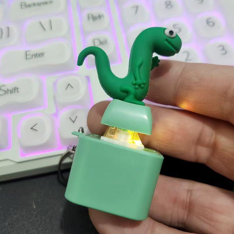 Ciondolo Decompressione Luminoso Lucertola Crociata Serpente Verde Piccolo Dinosauro