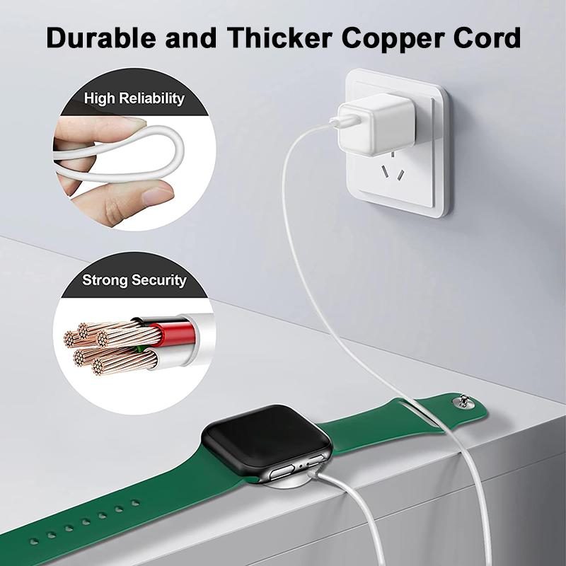 Magnetisches kabelloses USB-A-Schnellladegerät für die Watch-Serie 10 9 8 7 SE, USB-Typ-C-Schnellladekabel für die iWatch Ultra-Serie