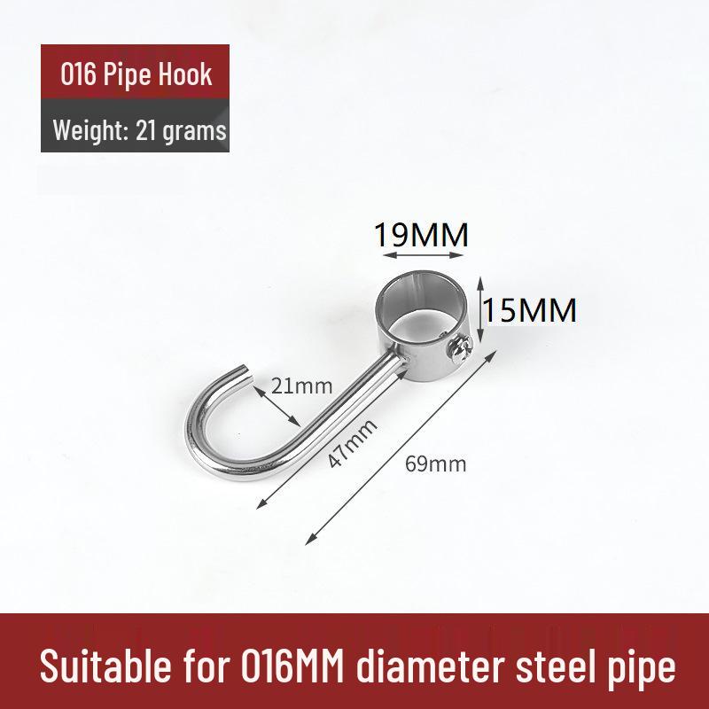 Stainless Steel Wardrobe Hanging Rod Flange Seat for Curtains, Towels, and Clothes Drying