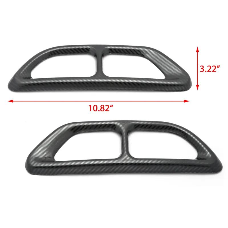 2pcs Carbon Fiber Style Left Right Rear Cylinder Exhaust Tail Pipe Cover Trim For Honda Accord 10th Gen 2018 2019 2020 2021 2022