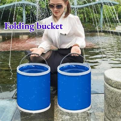 Multifunctional Folding Bucket Fishing Water Telescopic Cage Portable Car Wash Bucket Outdoor Trash Can Fishing Equipment