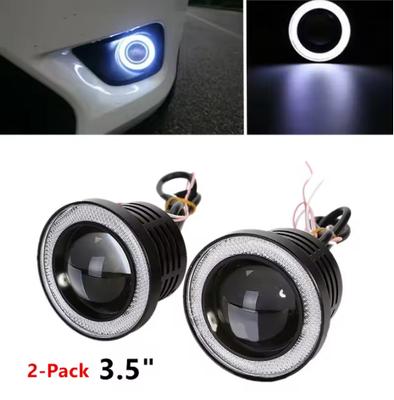 Wasserdichte Scheinwerfer Tagfahrlicht Blinker Kofferraum LED Auto COB Auto DRL LED 12V Scheinwerfer Angel Eyes Nebelscheinwerfer