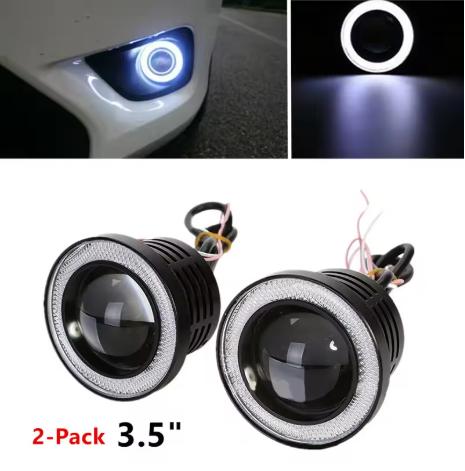 Waterproof Headlights Daytime Running DayLight Turn Signal Trunk Led Car COB Auto DRL Led 12V HeadLamps Angel Eyes Fog Lamp