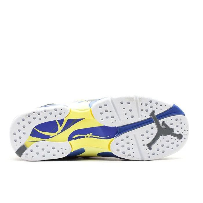 Air Jordan 8 Retro Grade School 'Laney' (Unisex) Cool Grey / Vlt Frc-Electrc Yllw Kids' Basketball Shoes 580528 038