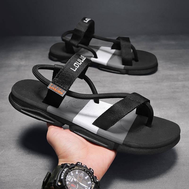 Fashion Flip-Flops Mens Casual Shoes Slippers With Athletic Trend Elastic Toe Ring Sandals Sneakers Shoes Men Thong Rope Beach Plus Size