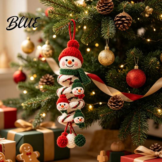 Seasonal Crochet Crafting Projects Spiral Ornament DIY Kit for Adults Beginners Christmas Craft Set Handmade Holiday Decorations with Yarn,