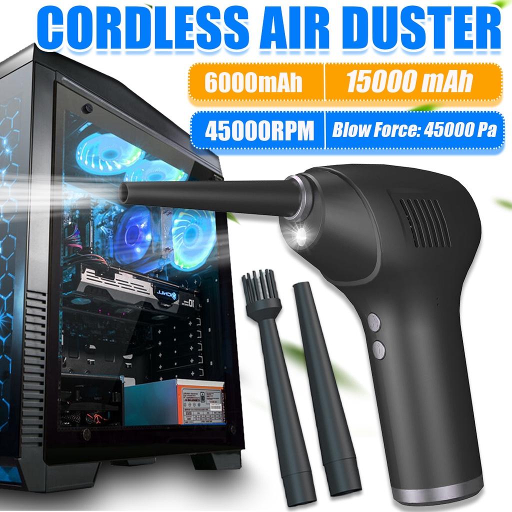 60W 45000 Pa Cordless Air Blower Cleaning Tool Air Duster Compressed  W/Light For Computer Laptop Keyboard Electronics Cleaning