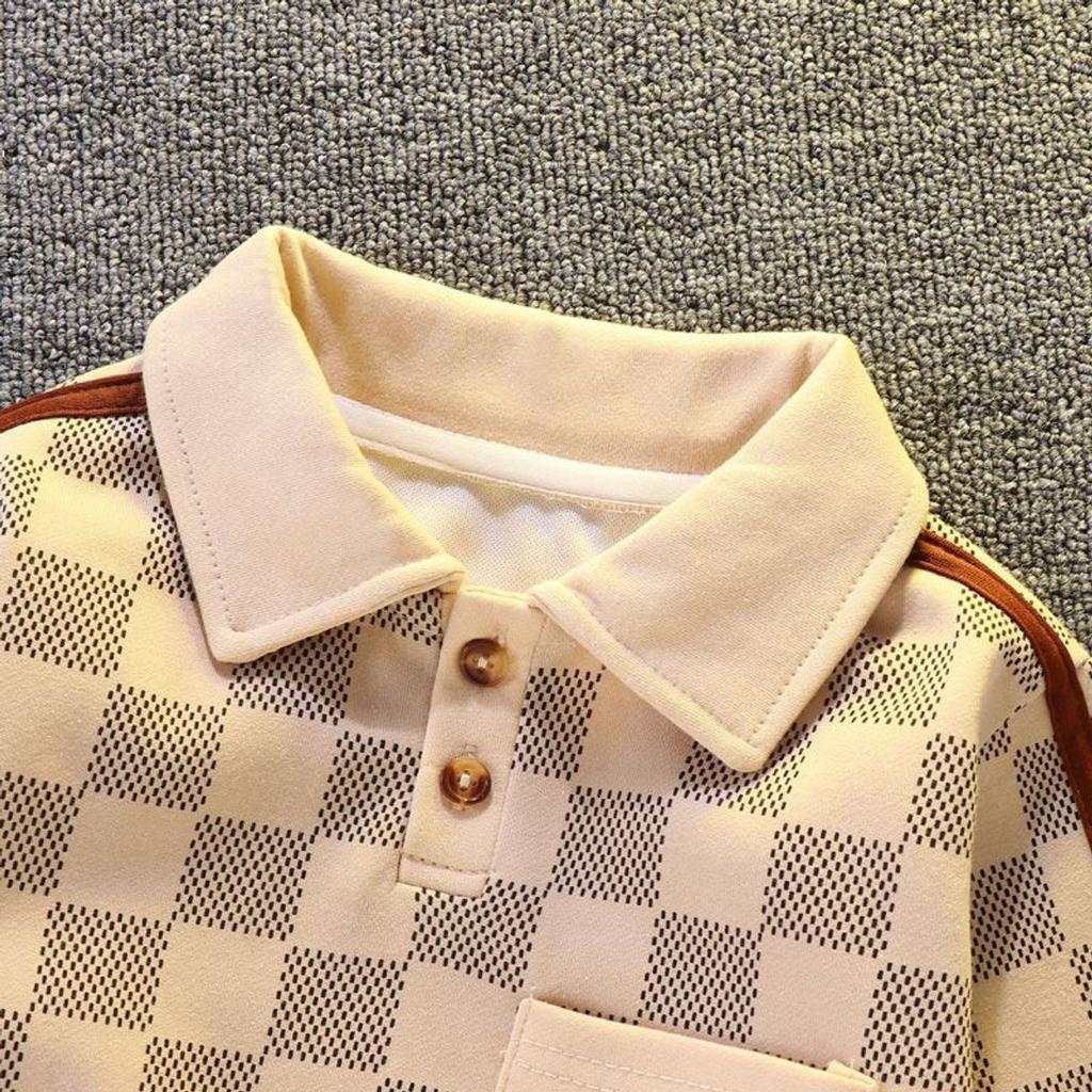 Autumn Boys' Suit Handsome Children's Baby Sweater Pants Two-piece Set Toddler Clothing Set