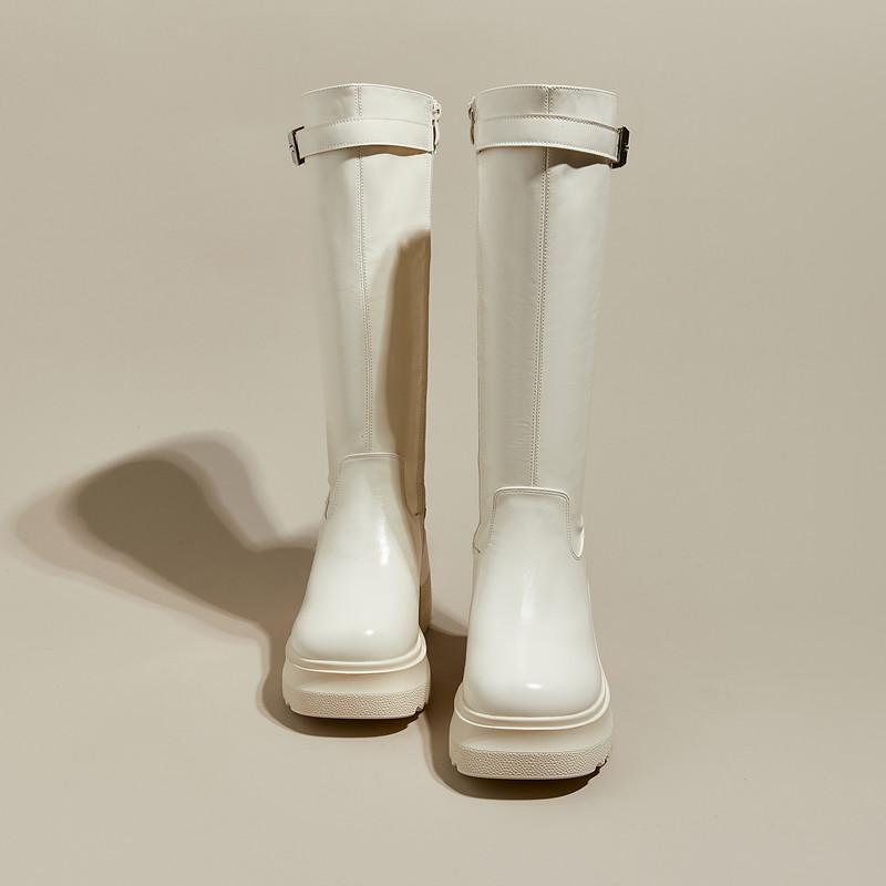 Fashion AIYUQI Long Boots Women 2025 New Women's High Heel Boots 10cm Heel High Platform Fashion Skinny Rider Boots Women