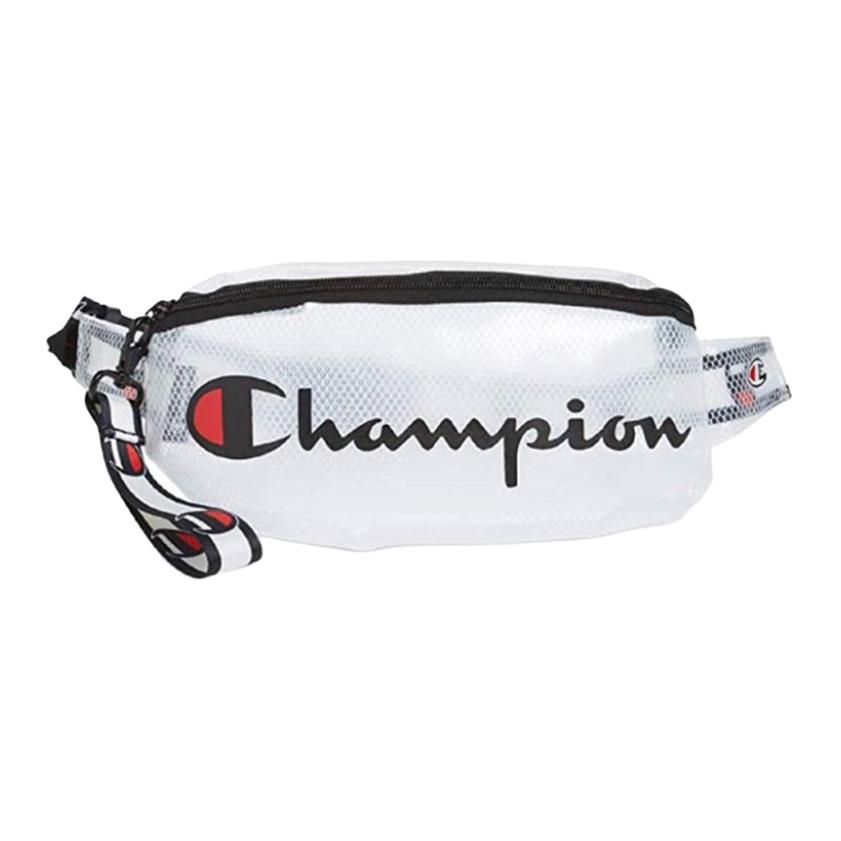 Champion Logo Script Transparent Nylon Waist Bag Unisex Waist Bag White CH1156-105 White