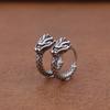 Vintage 316L Stainless Steel Dragon Hoop Earring for Men Women Punk Hip Hop Style China Dragon Huggie Earrings Jewelry