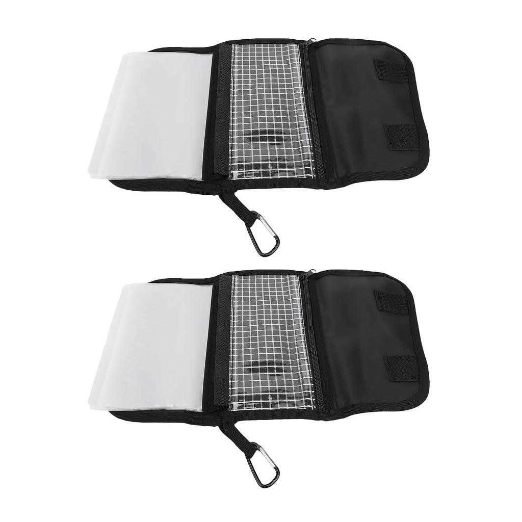 2PCS Soft Lure Storage Bag PVC Water Proof Removable Soft Bait Binder Fishing Tackle Organizer Case for Outdoor Fishing