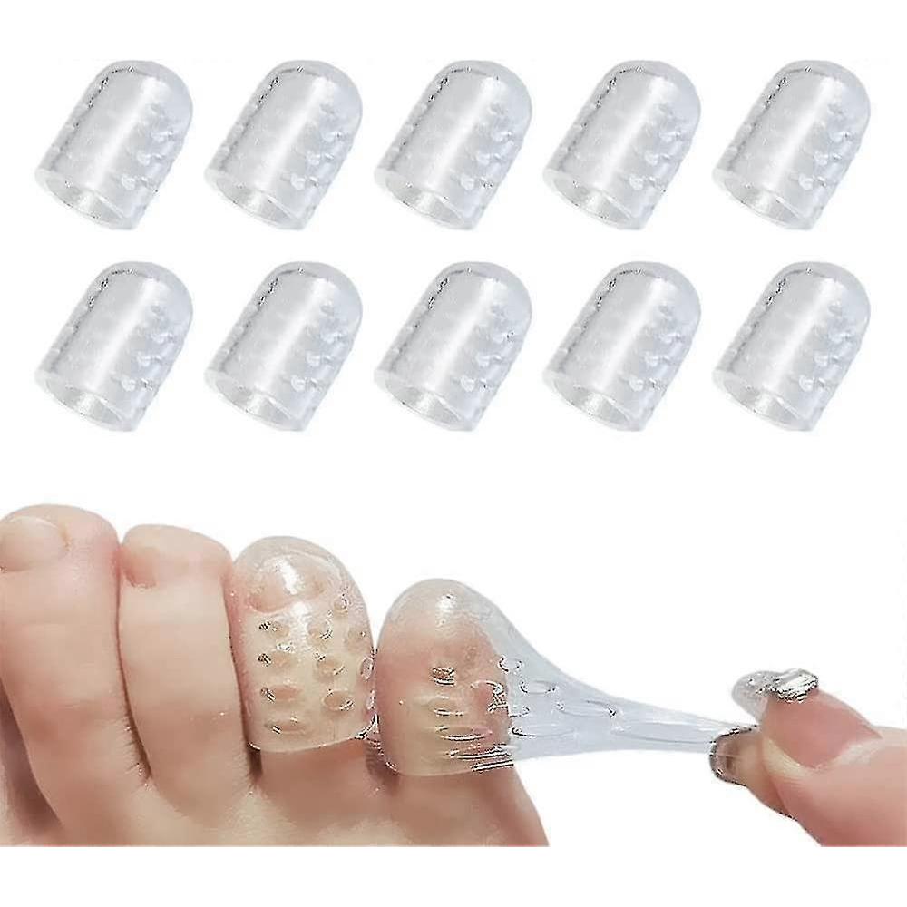 Silicone Anti-friction Toe Protector, Gel Toe Protectors Breathable Toe Covers Toe Sleeves For Corns, Blisters And Ingrown Toenails
