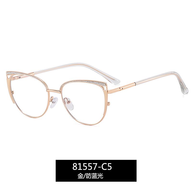 

Blue Light Blocking Women s Prescription Reading Glasses Spring Hinge Glitter Eyeglasses 2025 Transparent Fashion Eyewear 0 золотой