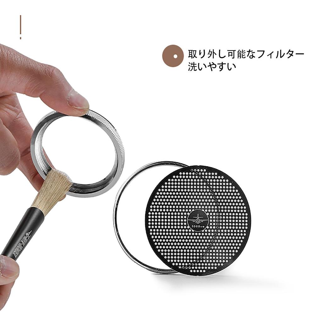 Coffee Coffee Powder Filter with 5 Holds up to Magnetic Espresso Dosing Coffee Powder Shaker MHW-3BOMBER Sieve, Meshes, 60g, Container, Cup, Filter,