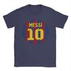 Mens Football Messis T Shirts  Pure Cotton Clothes Casual Short Sleeve Round Collar Tees 4XL 5XL 6XL TShirt