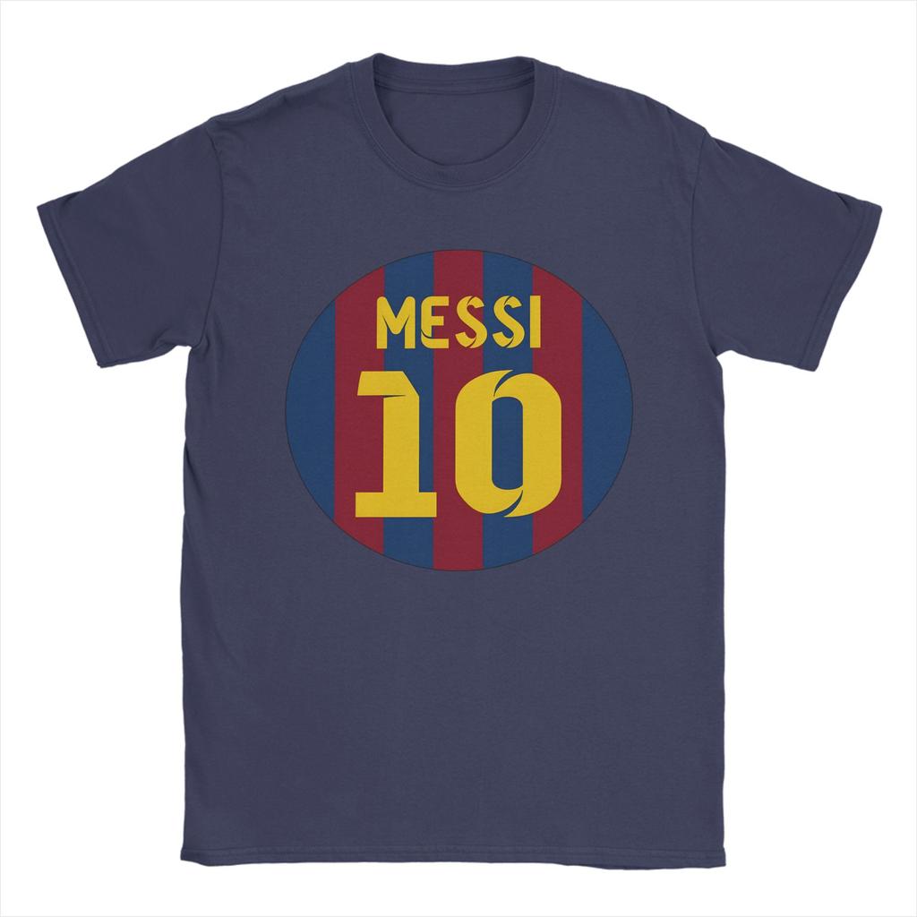 Mens Football Messis T Shirts  Pure Cotton Clothes Casual Short Sleeve Round Collar Tees 4XL 5XL 6XL TShirt
