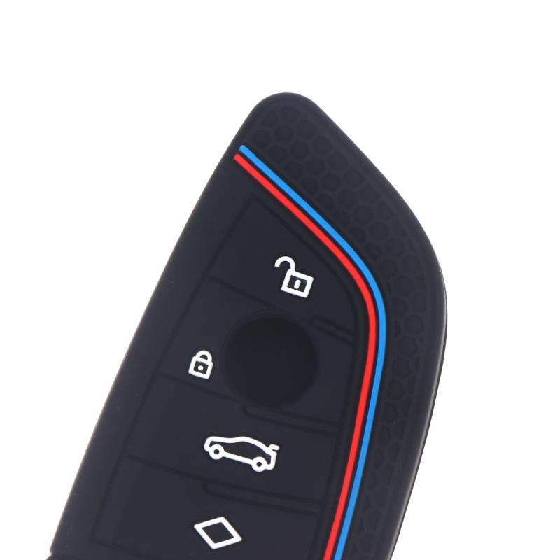 Simple Silicone Remote Car Key Cover Keychain Key Case Car Key Holder Shell For X1 X3 X4 X5 X6 Series Car Key Protector