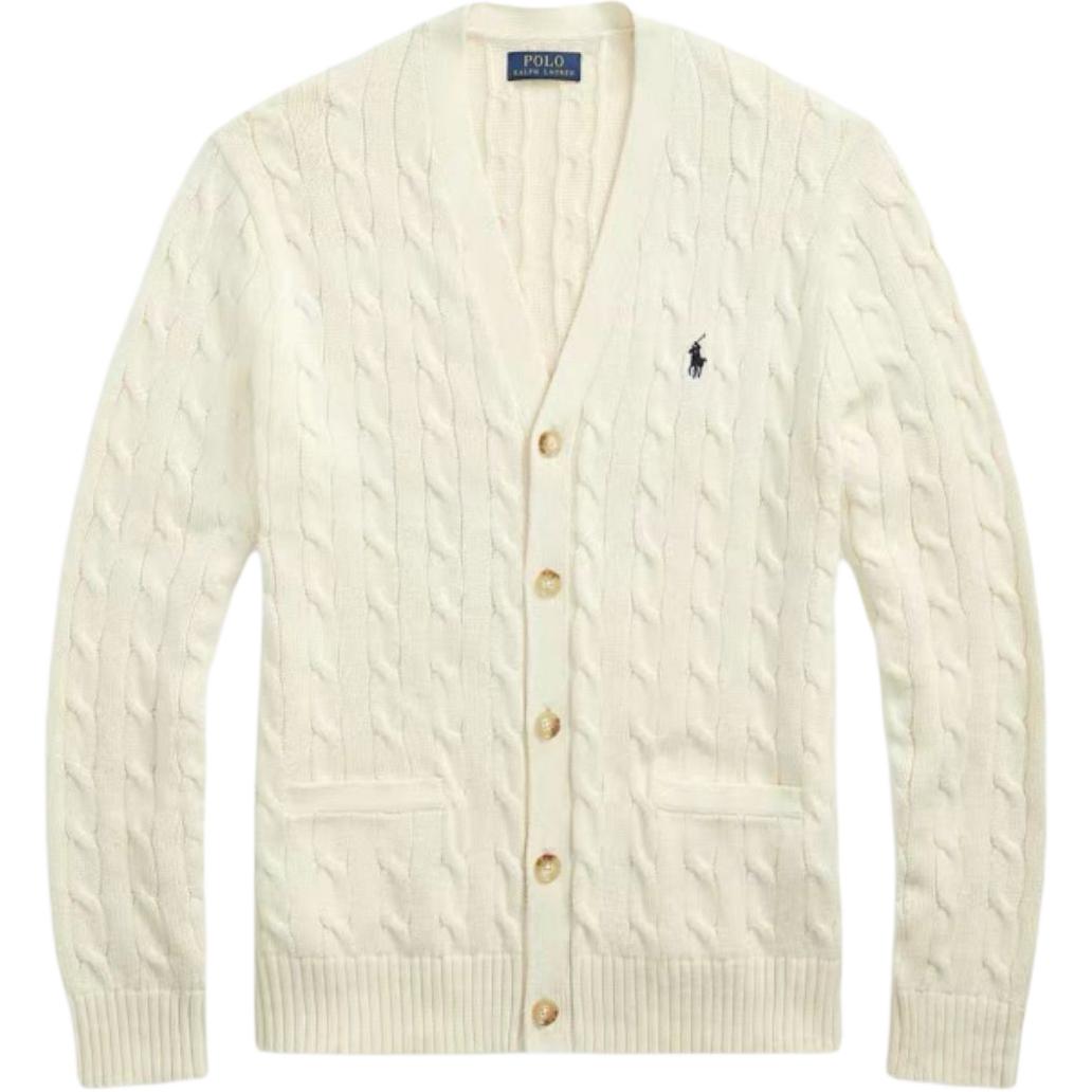 

Polo Ralph Lauren Вышитый логотип пони Свитер из трикотажа с V-образным вырезом и длинным рукавом Мужской свитер MNPOSWE16821765-101 L