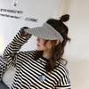 Women's Summer Running Stripe Hairband Sun Cap