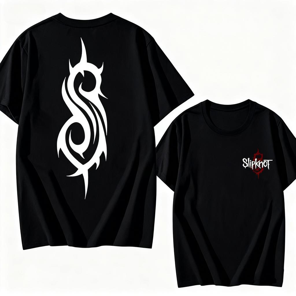 Prepare for Hell Tour Shirt Heavy Metal Cotton Tees Man Rock Band T-shirt Men's Slipknots Double Sided Print Short-sleeve Tops