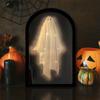 A84E-Halloweenowa Nowość Duch Lusterko Z Lampkami LED Hologram Dekoracja Do Wnętrz, Sypialni, Kuchni, Kominka