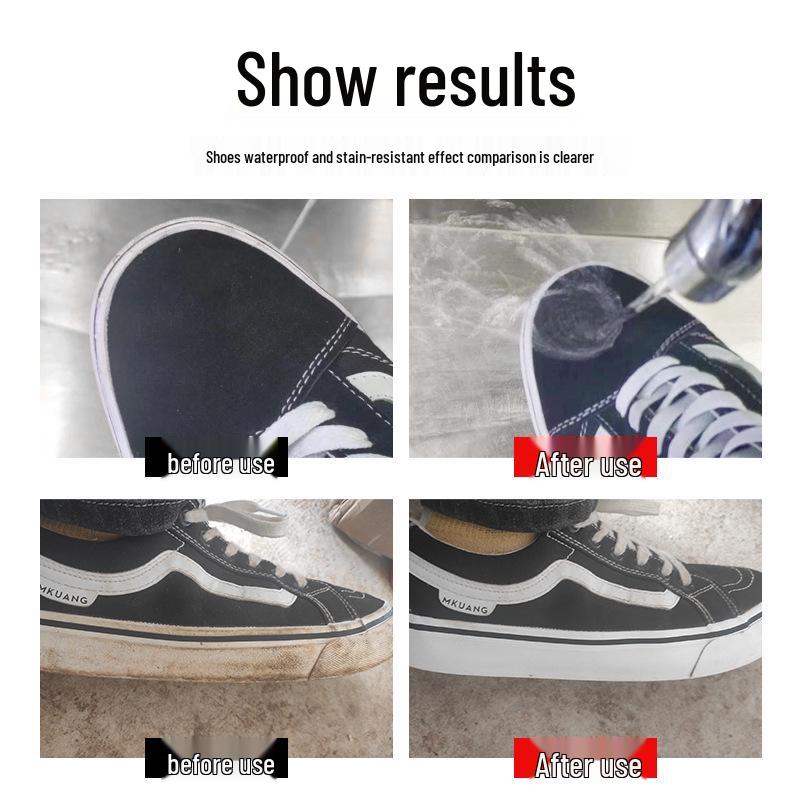 Nano Waterproof Spray for Shoes: Protects Sneakers, Leather, and Boots from Stains and Oil.