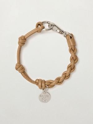 SATUR Synthetic Leather String Keyring_Brown