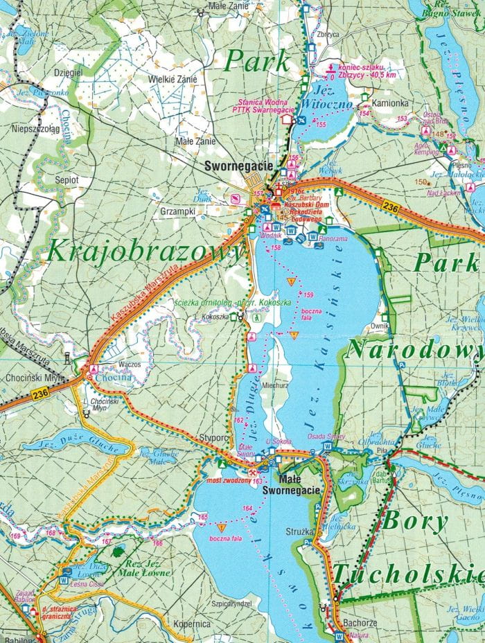 Człuchów County 1:75 000. Tourist Map. Compass