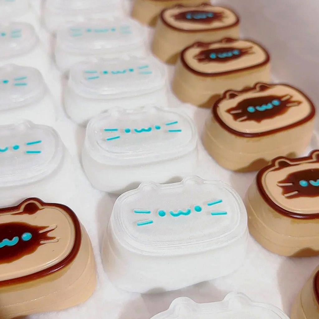 Cats Cheese Squeeze Toy Silicone Molds Animal Anxiety Reliefs Hand Finger Toy Molds Epoxys Resin Molds for Kid Girl