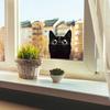 Cartoon Cute Little Black Cat Balcony Glass Home Beautification and Decoration Electrostatic Window Stickers